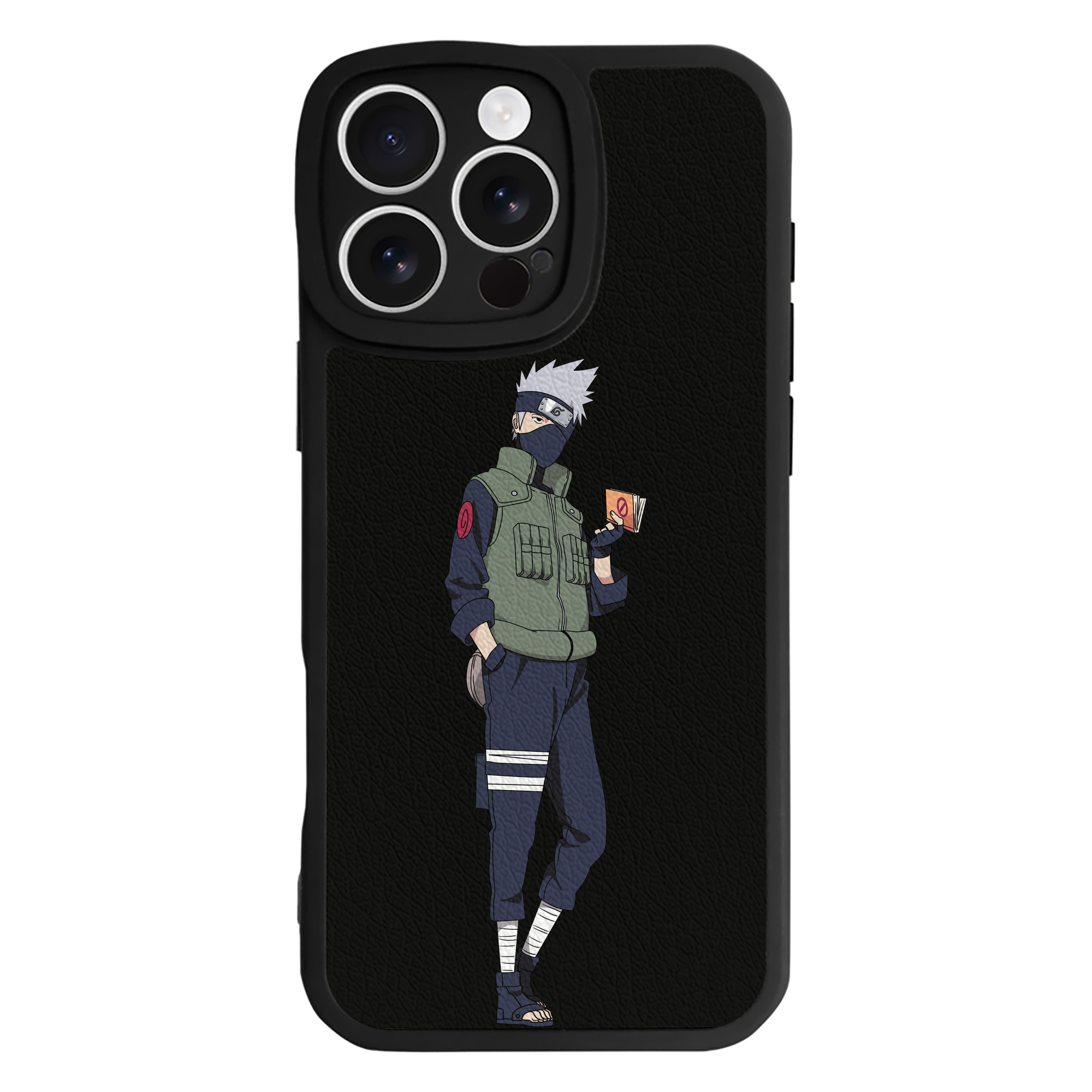 （画像用） NARUTO -ナルト- はたけ カカシ Hatake Kakashi 【iPhone 16シリーズ対応】シリコンスマホケース（レザー調） 材質：シリコン